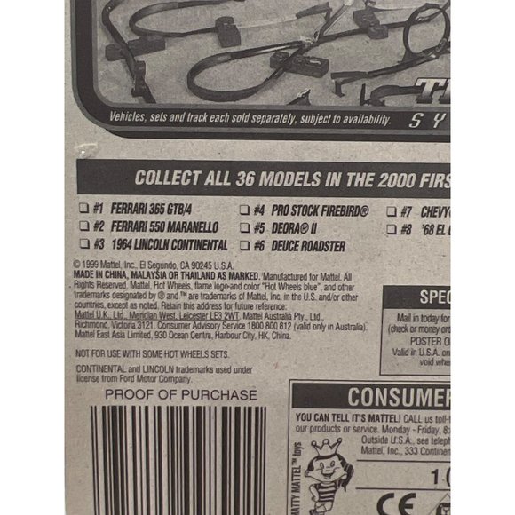 Hot Wheels 2000 First Editions 3 of 36 1964 Lincoln Continental Car Box Damage - Picture 7 of 11